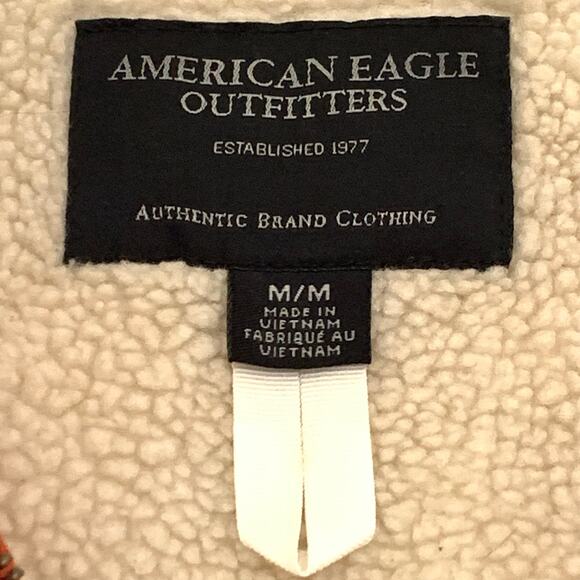 American Eagle Outfitters Womens Vest Orange Medium Shelter Series Sherpa Lined - Picture 3 of 14